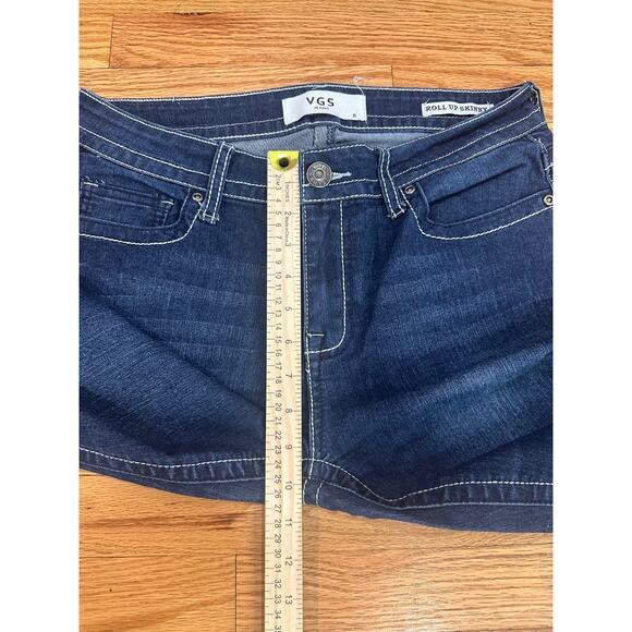 Vigoss VGS Women's Sz 6 32x26 Roll Up Skinny Jeans Fit Medium Wash Distressed‎ - Picture 4 of 10